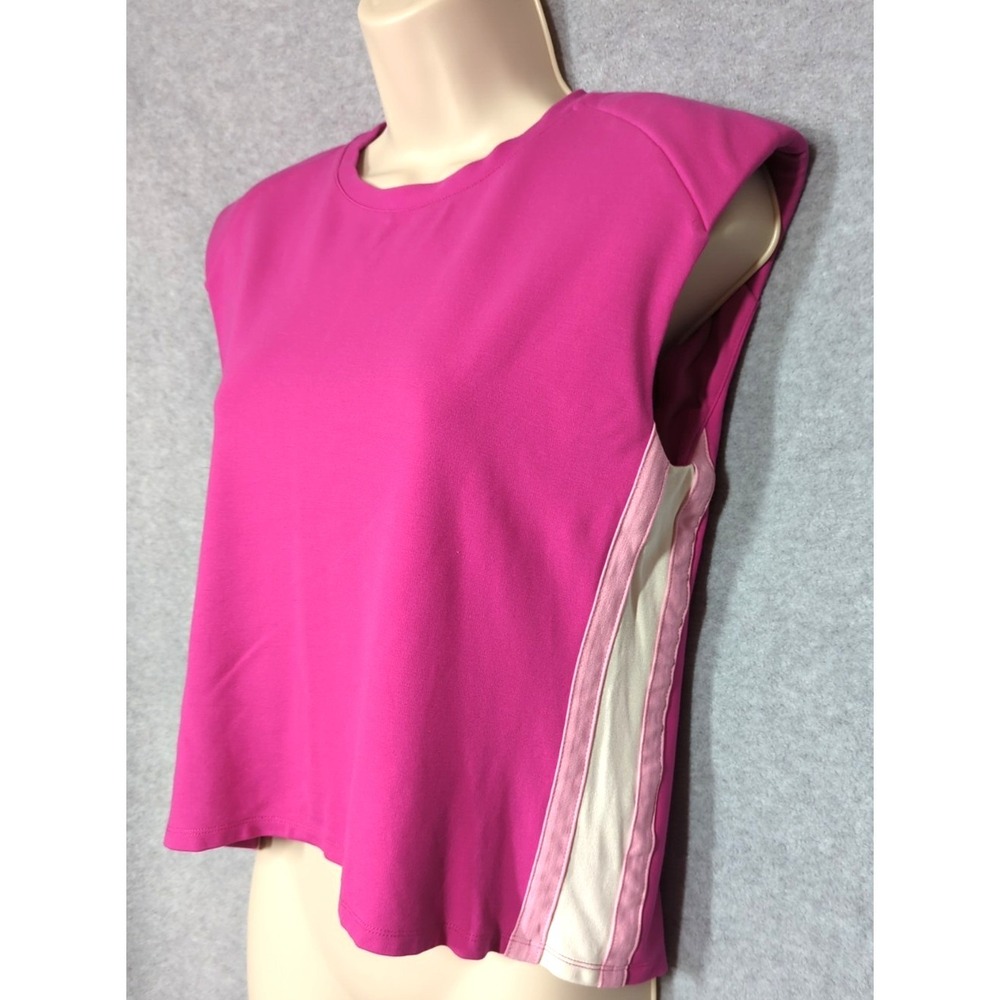 Sleeveless Women Tank Top M Made in Portugal GSTQ Pink Polished Boutique Chic